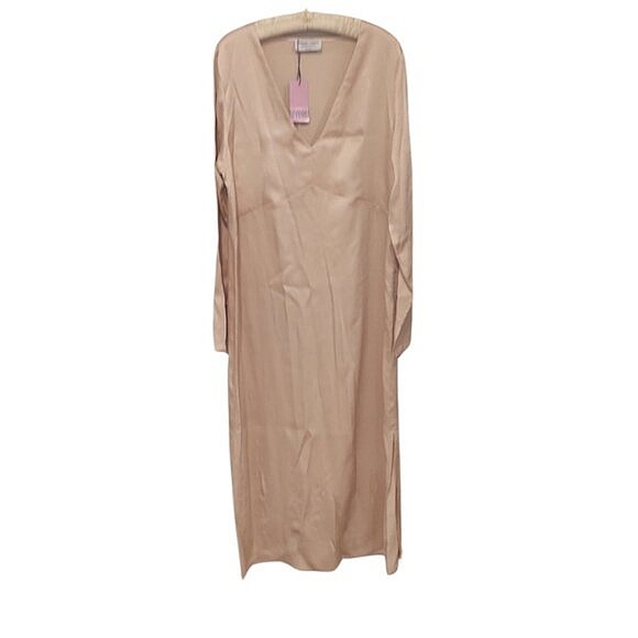 SMASH + TESS Sloane Maxi Dress in Champagne Long Sleeve Cocktail Party | Size XL - Picture 6 of 14